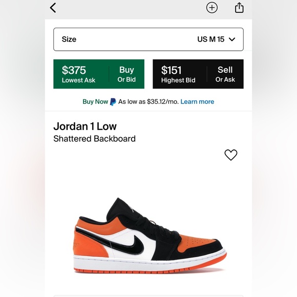 Jordan 1 low Shattered Backboard New Tried on Once main image 12